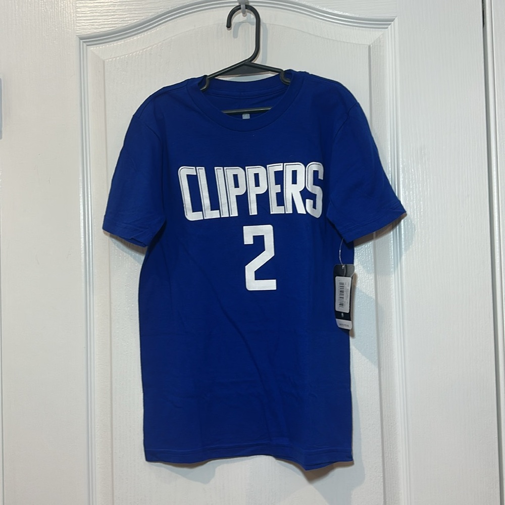 NBA Clippers Leonard Kawhi Kids T-Shirt Royal Blue and White